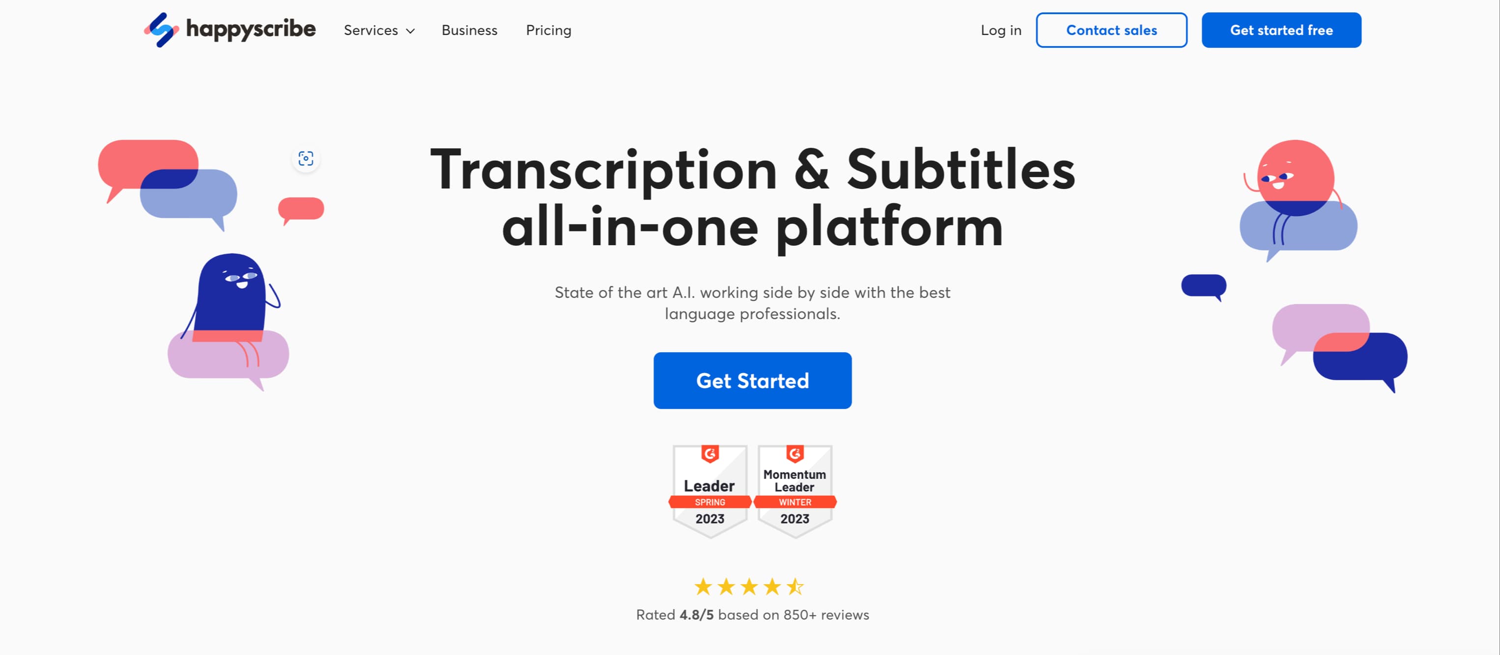 happyscribe transcription service from audio