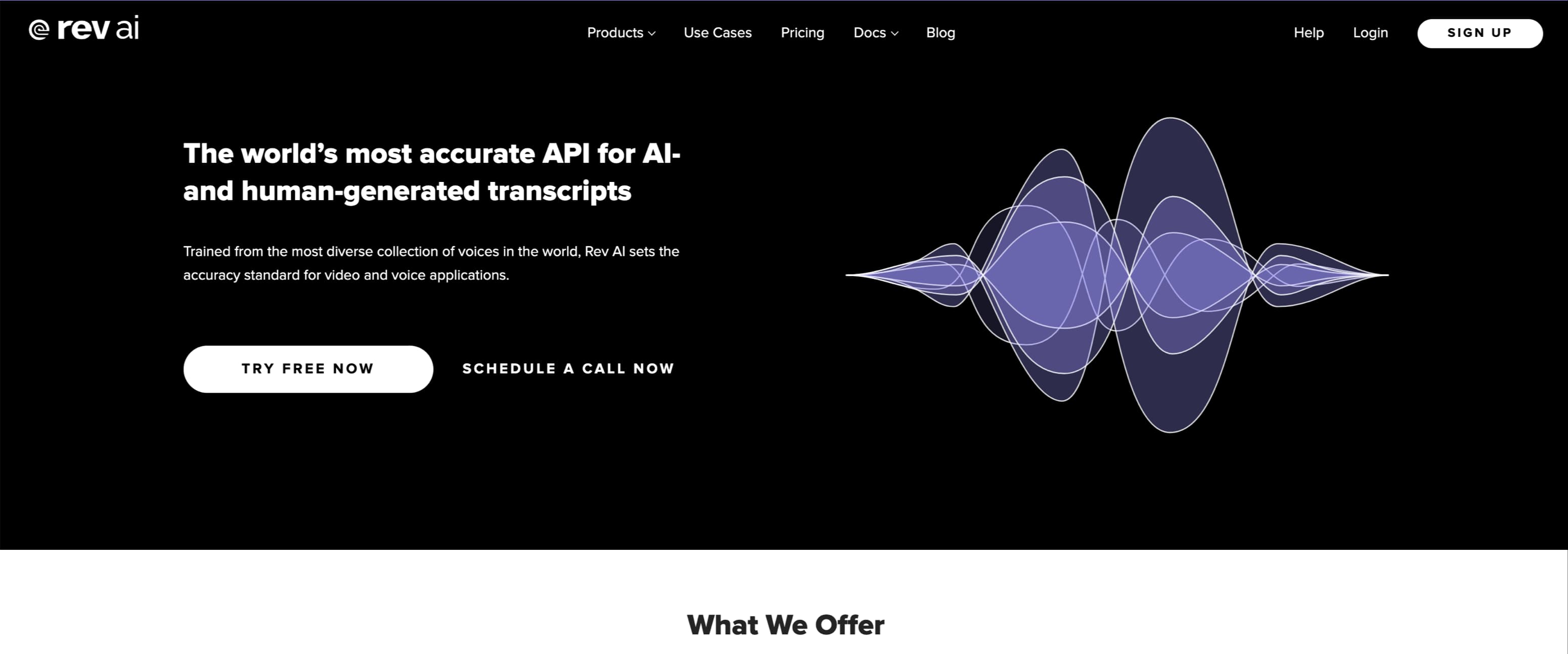 rev.ai audio to text transcription service