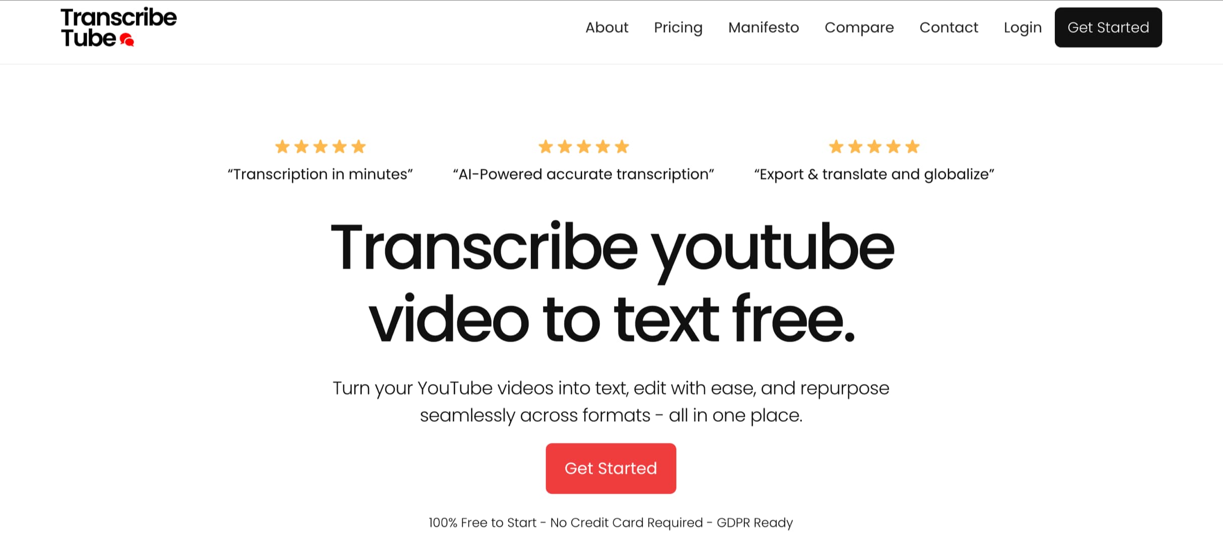 transcribetube audio to text transcription